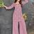 Pink geometric print poly cotton fusion wear co-ord set