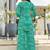 Turquoise blue paisley print rayon relaxed fit co-ord set