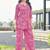 Pink paisley print rayon relaxed fit co-ord set
