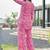 Pink paisley print rayon relaxed fit co-ord set