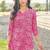 Pink paisley print rayon relaxed fit co-ord set