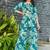 Blue floral print rayon relaxed fit co-ord set