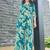 Blue floral print rayon relaxed fit co-ord set