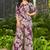 Plum purple floral print rayon relaxed fit co-ord set