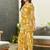 Mustard floral print rayon relaxed fit co-ord set