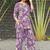 Purple floral print rayon relaxed fit co-ord set