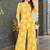 Marigold yellow floral print rayon relaxed fit co-ord set