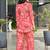 Pink floral print rayon relaxed fit co-ord set