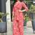 Pink floral print rayon relaxed fit co-ord set