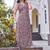 Women brown printed sleeveless straight kurta set