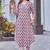 Women mauve floral printed v-neck straight kurta set