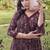 Women maroon printed anarkali kurta set with v-neck & ethnic motif print