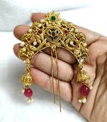 Designer hair jewellery hair accessories aambada khopa veni bun brooch juda pin hair pin for women