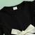 Black & cream butterfly print net party wear fit & flare dress for girls