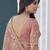 Peach embroidered tissue wedding saree with premium embroidered blouse fabric