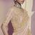 Gold embroidered viscose wedding saree with premium embroidered blouse fabric