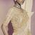 Cream embroidered viscose wedding saree with premium embroidered blouse fabric