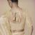 Cream embroidered viscose wedding saree with premium embroidered blouse fabric