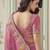 Pink embroidered tissue wedding saree with premium embroidered blouse fabric
