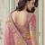Peach embroidered tissue wedding saree with premium embroidered blouse fabric