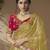 Multicolor embroidered viscose wedding saree with premium embroidered blouse fabric