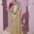 Gold embroidered viscose wedding saree with premium embroidered blouse fabric