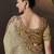 Gold embroidered viscose wedding saree with premium embroidered blouse fabric