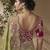 Green embroidered viscose wedding saree with premium embroidered blouse fabric