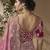 Pink embroidered viscose wedding saree with premium embroidered blouse fabric
