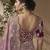 Purple embroidered viscose wedding saree with premium embroidered blouse fabric