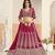 Hot Pink Faux Georgette Embroidered Sequins Work Lehenga Choli Size Up To 48
