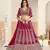 Hot Pink Faux Georgette Embroidered Sequins Work Lehenga Choli Size Up To 48