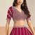 Hot Pink Faux Georgette Embroidered Sequins Work Lehenga Choli Size Up To 48