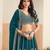 Teal Green Faux Georgette Embroidered Sequins Work Lehenga Choli Size Up To 48