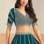 Teal Green Faux Georgette Embroidered Sequins Work Lehenga Choli Size Up To 48