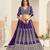 Violet Faux Georgette Embroidered Sequins Work Lehenga Choli Size Up To 48