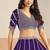 Violet Faux Georgette Embroidered Sequins Work Lehenga Choli Size Up To 48