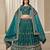 Blue Art Silk Embroidered Thread Work Lehenga Choli Size Up To 46