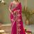 Meganta pink gota patti embroidered designer saree with blouse