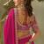 Meganta pink gota patti embroidered designer saree with blouse