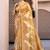 Orange tussar silk  beautiful pallu designer saree