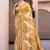 Orange tussar silk  beautiful pallu designer saree