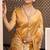 Orange tussar silk  beautiful pallu designer saree