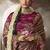 Brown multi embroidered tissue silk saree