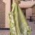 Green tussar silk  beautiful pallu designer saree
