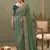 green silk embroidered designer saree