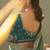 green silk embroidered designer saree
