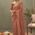 pink silk embroidered designer saree