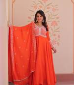 Fanta Star Georgette With Rich Sequins Coding  Beads Embroidered work kurti with dupatta