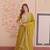 Green Star Georgette With Rich Sequins Coding  Beads Embroidered work kurti with dupatta